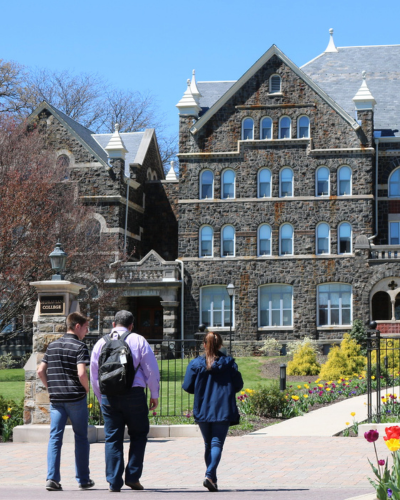 Picture of students walking on campus